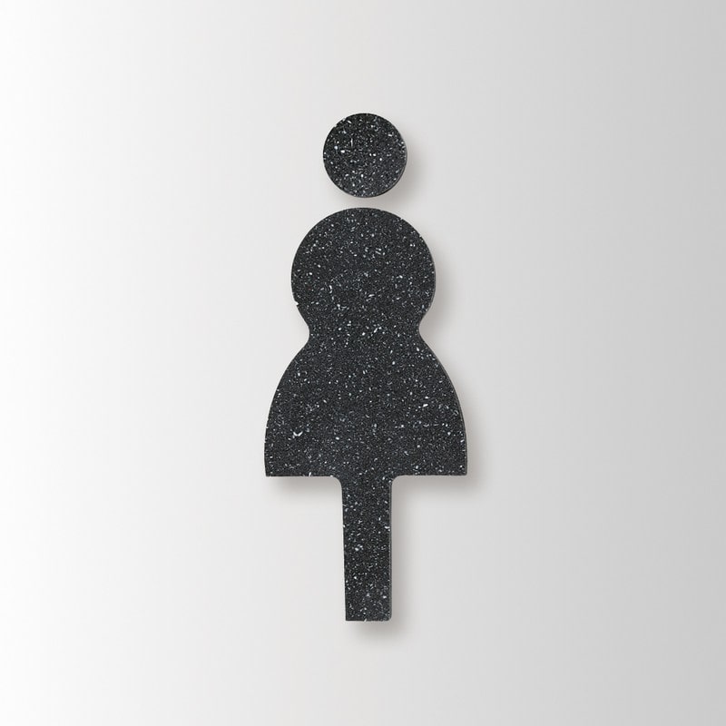 フジタ シェル立体ピクト正面型 HTB150_03女子トイレ 1個（ご注文単位1個）【直送品】