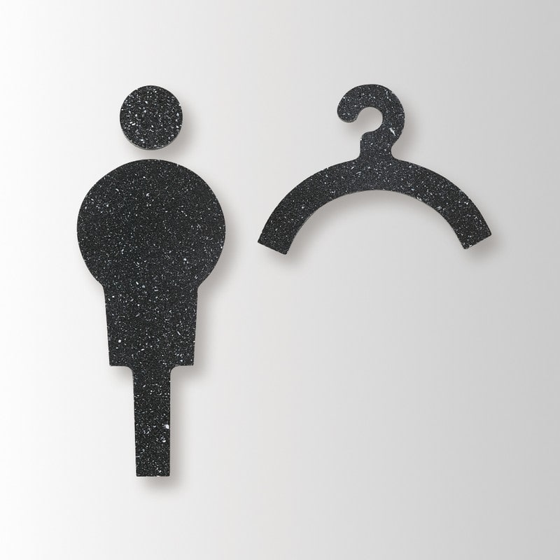 フジタ シェル立体ピクト正面型 HTB150_08男子更衣室 1個（ご注文単位1個）【直送品】