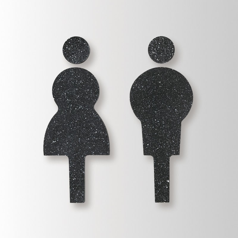 フジタ シェル立体ピクト正面型 HTB200_01男女トイレ 1個（ご注文単位1個）【直送品】