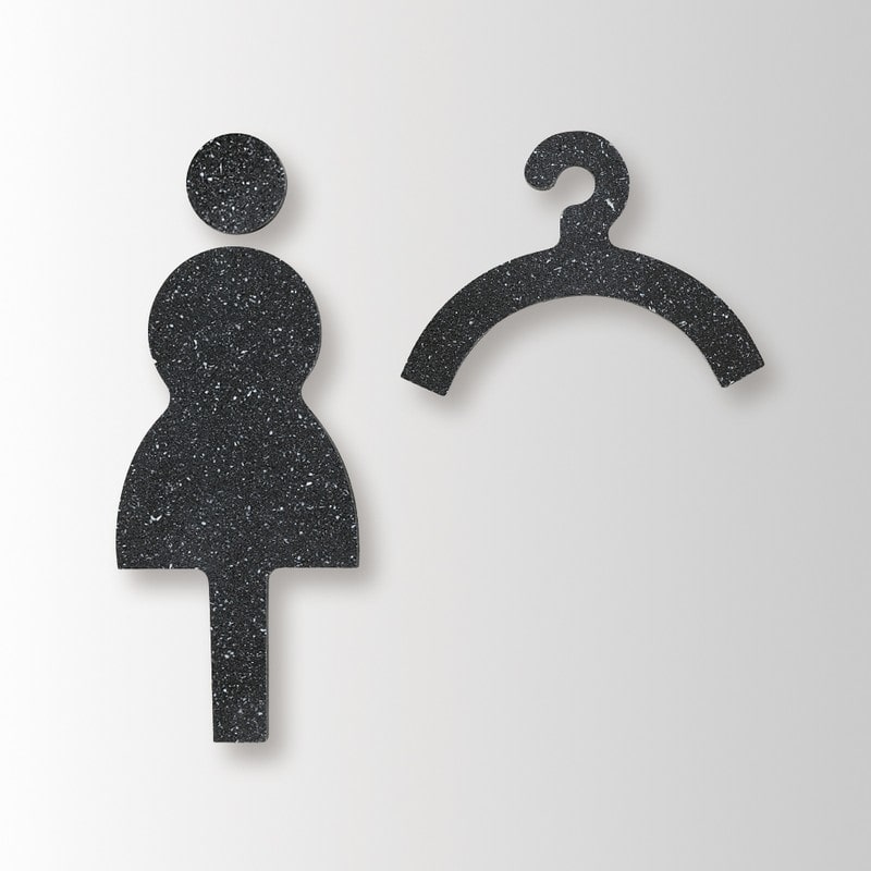 フジタ シェル立体ピクト正面型 HTB200_09女子更衣室 1個（ご注文単位1個）【直送品】