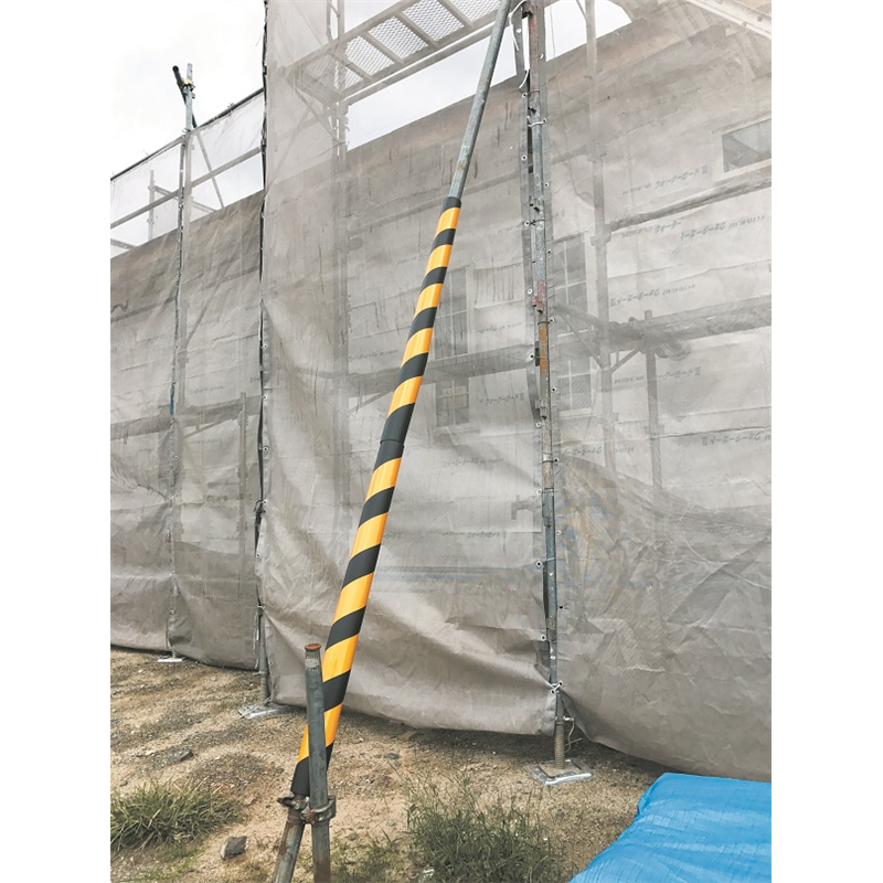 パイプガード 反射式 黄/黒 1本 (ご注文単位6本)【直送品】