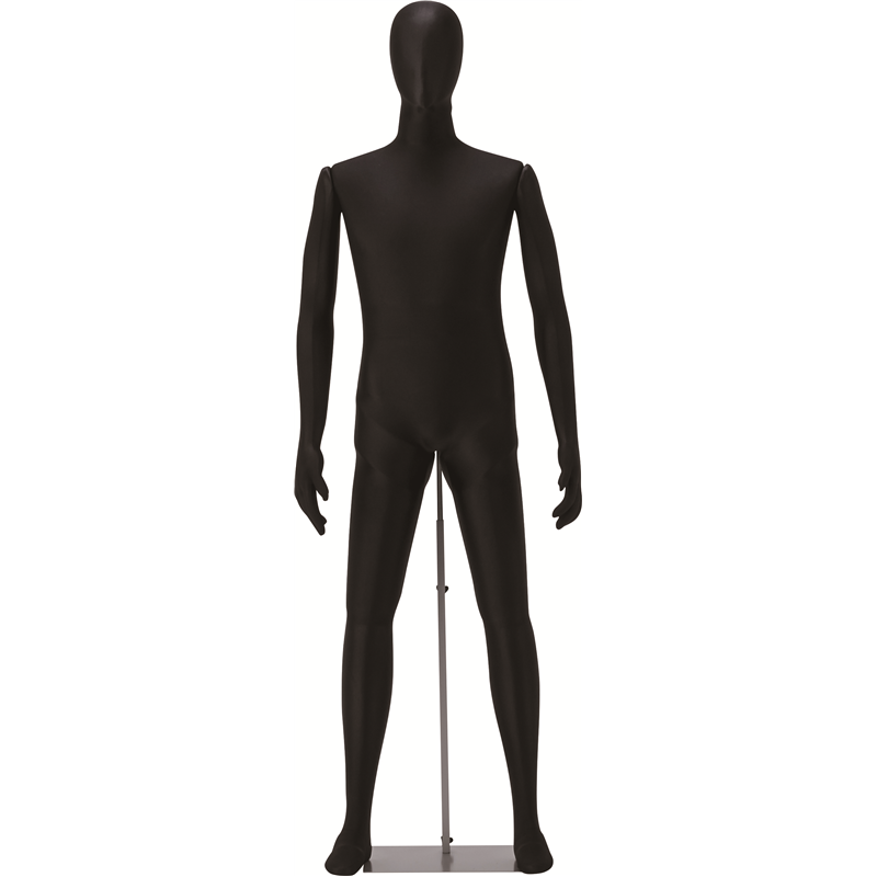 サンクリエイト 紳士可動マネキン 黒 腰吊用スタンド付（ご注文単位1個）【直送品】