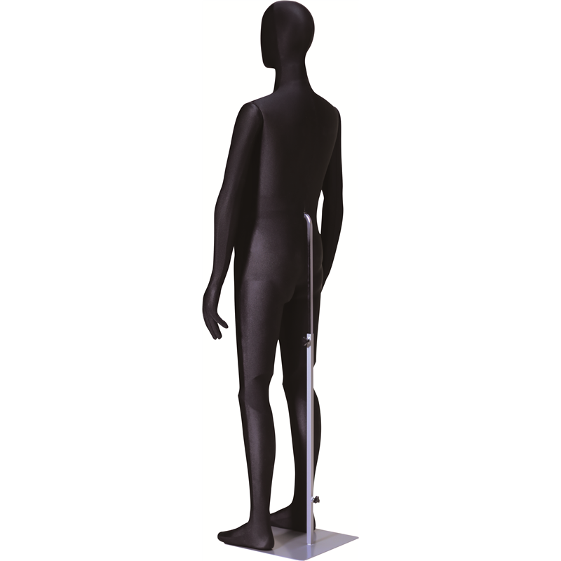 サンクリエイト 紳士可動マネキン 黒 腰吊用スタンド付（ご注文単位1個）【直送品】
