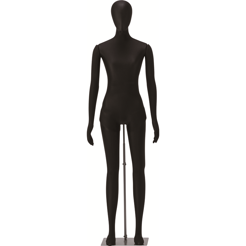 サンクリエイト 婦人可動マネキン 黒 腰吊用スタンド付（ご注文単位1個）【直送品】