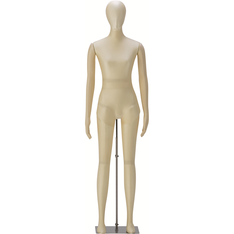 サンクリエイト 婦人可動マネキン アイボリー 腰吊用スタンド付（ご注文単位1個）【直送品】