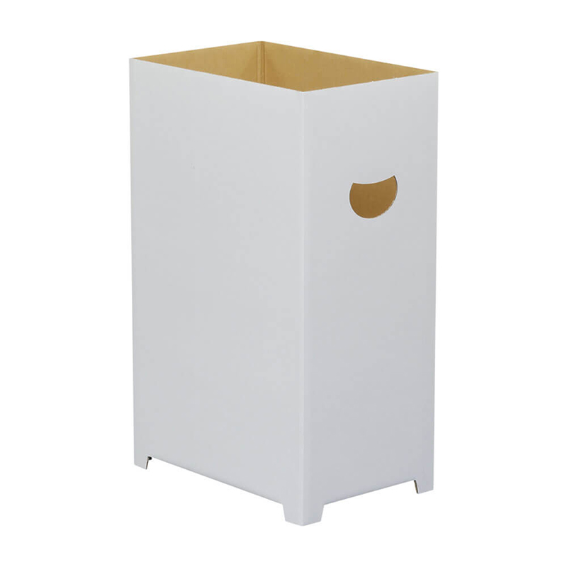 >ダンボール製 ゴミ箱 15個入 45リットル 袋 対応 白 無地 1セット(ご注文単位1セット)【直送品】
