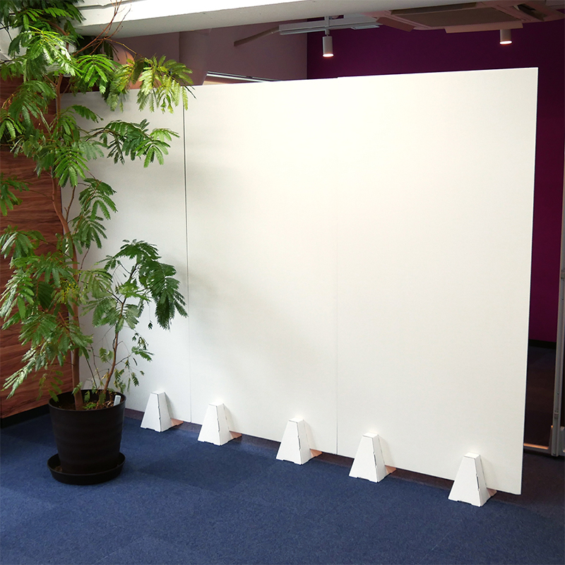 ダンボールパーテーション 白 15個入 1セット（ご注文単位1セット）【直送品】