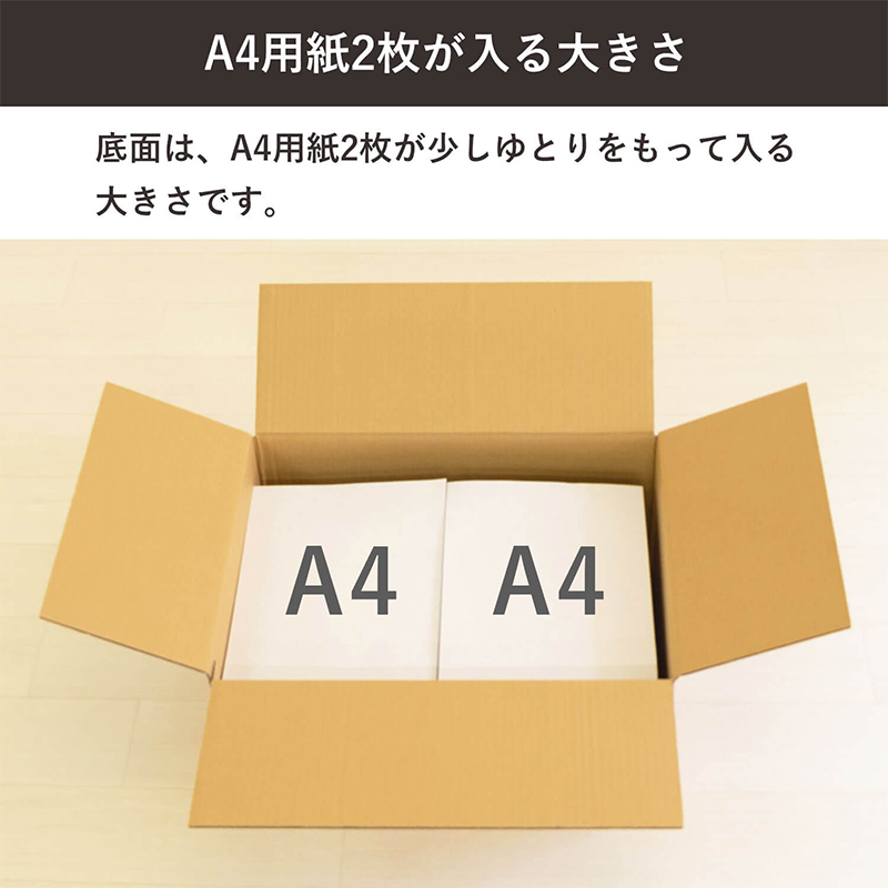 100サイズダンボール 5枚入 44×34×19cm 1セット（ご注文単位1セット）【直送品】