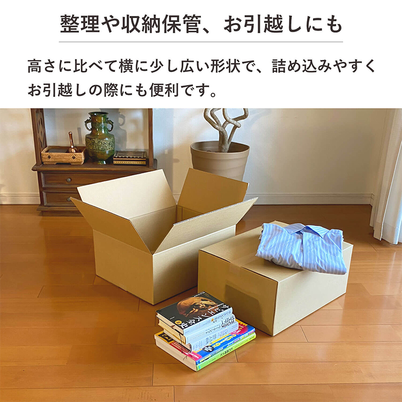 100サイズダンボール 5枚入 44×34×19cm 1セット（ご注文単位1セット）【直送品】