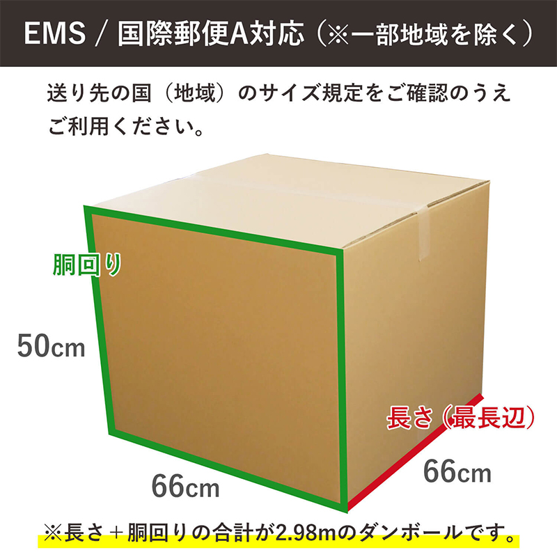 190サイズダンボール 3枚入 66×66×50cm 1セット（ご注文単位1セット）【直送品】