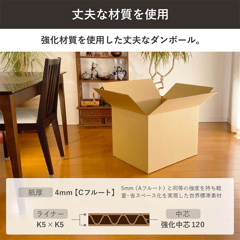 160サイズダンボール 5枚入 58×48×46cm 1セット（ご注文単位1セット）【直送品】