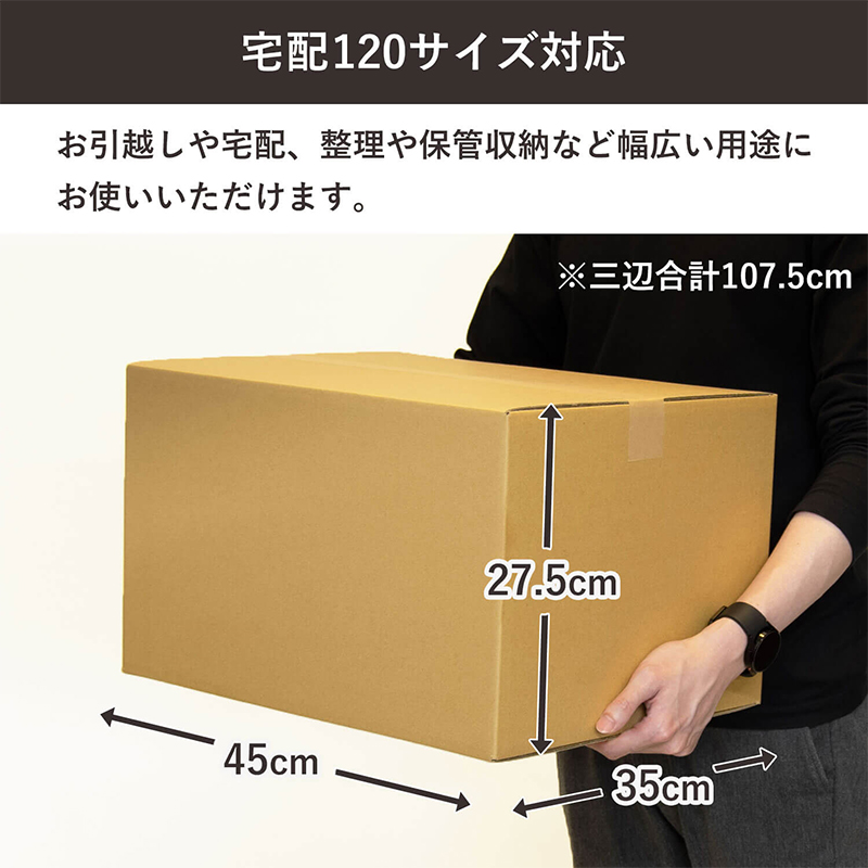 120サイズダンボール 10枚入 45×35×27.5cm 1セット(ご注文単位1セット)【直送品】