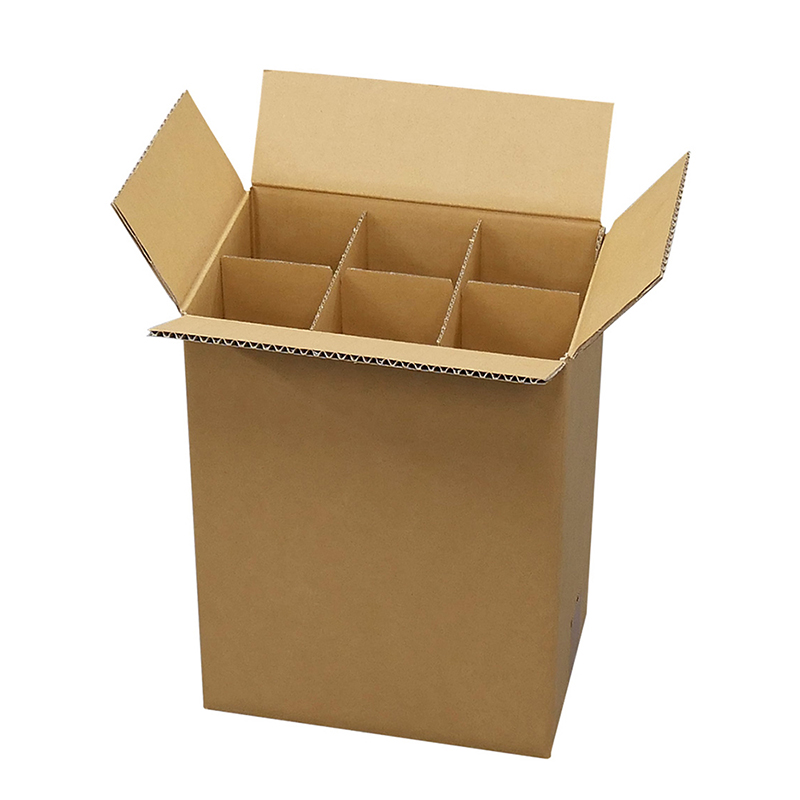 ワイン6本用ダンボール 30枚入 28.5×19×38cm 1セット（ご注文単位1セット）【直送品】