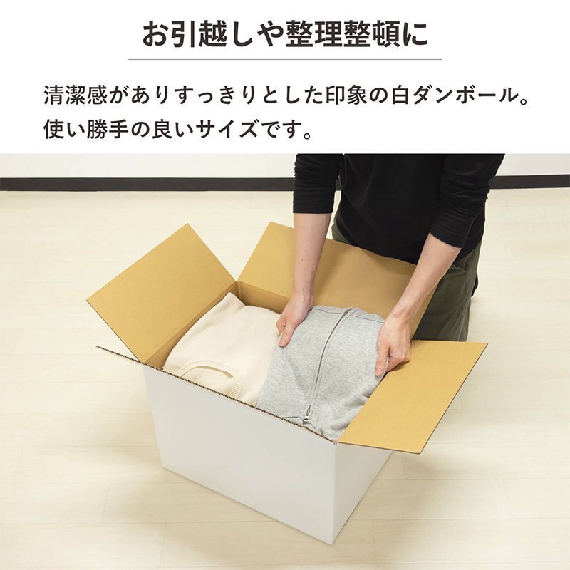 120サイズ白ダンボール 20枚入 46×35.5×32cm 1セット（ご注文単位1セット）【直送品】