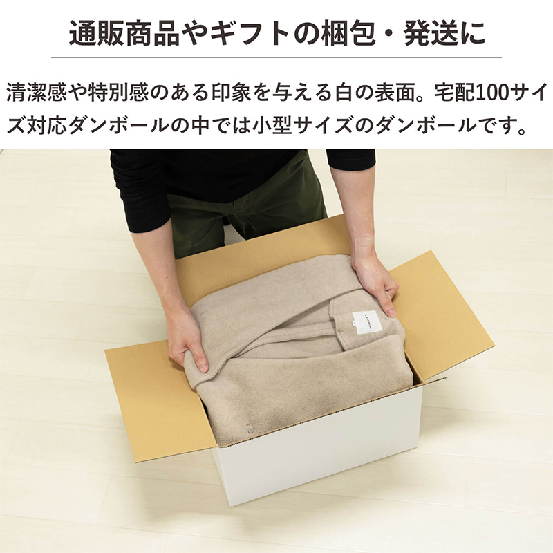 100サイズ白ダンボール 30枚入 39×28.5×20cm 1セット（ご注文単位1セット）【直送品】
