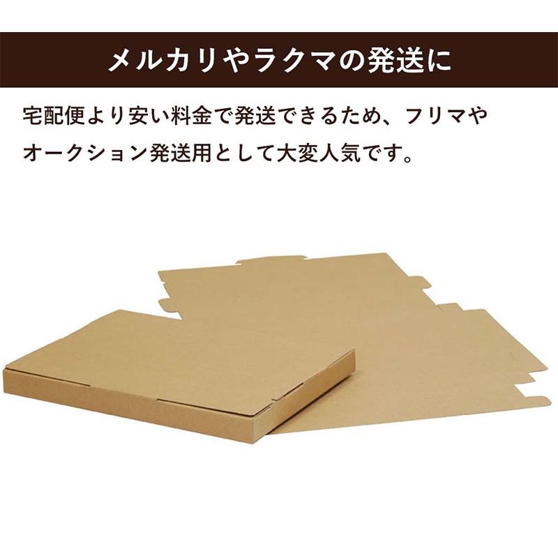 メール便用ダンボール 309×226×29mm 10枚 1セット（ご注文単位1セット）【直送品】