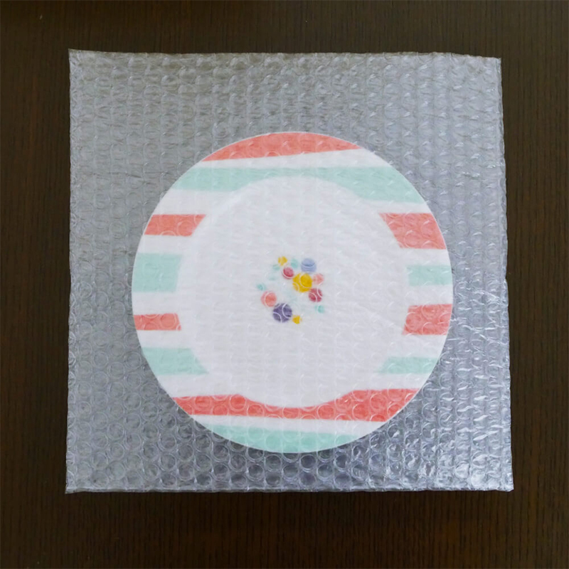 プチプチ袋 正方形サイズ 300枚入 三層品 1セット（ご注文単位1セット）【直送品】