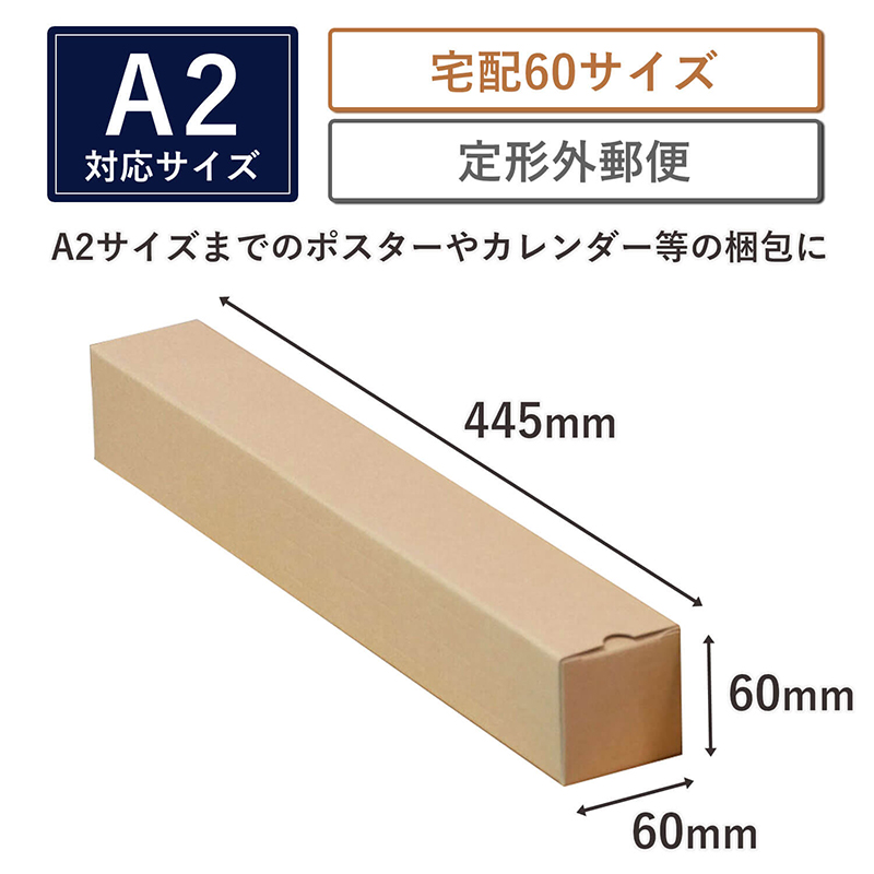 ポスターカレンダーダンボール A2 500枚入 1セット(ご注文単位1セット)【直送品】
