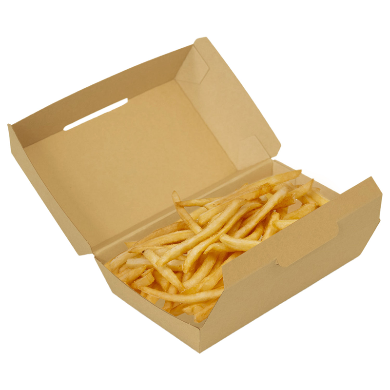 テイクアウト フードボックス 茶 200枚入 間口210×127mm 1セット（ご注文単位1セット）【直送品】