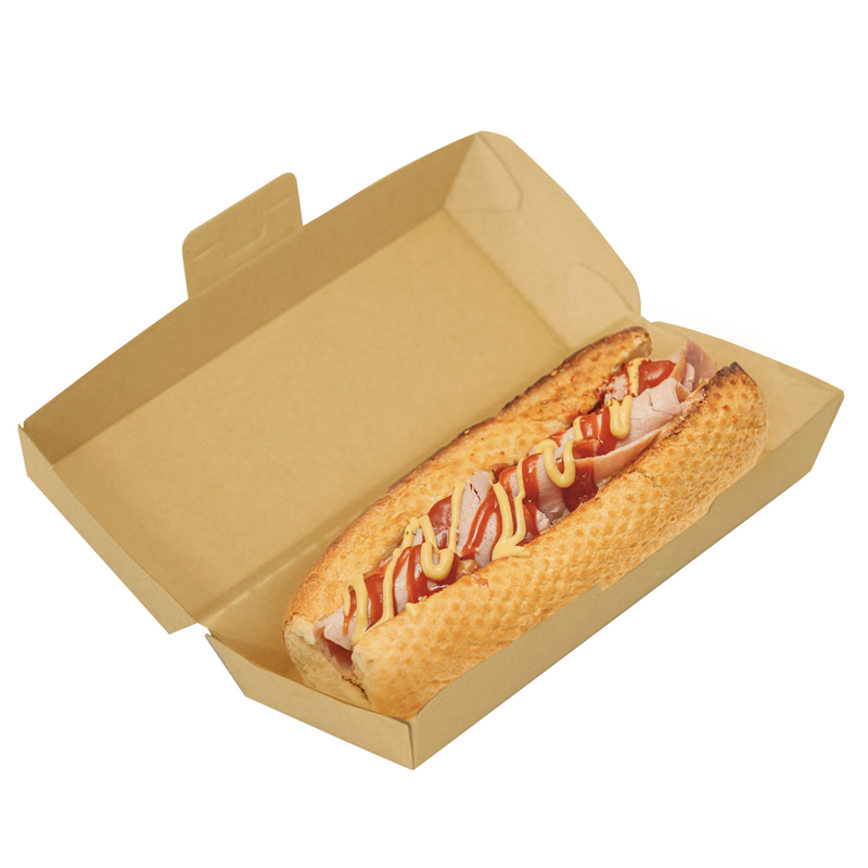 テイクアウト フードボックス 茶 600枚入 間口200×74mm 1セット（ご注文単位1セット）【直送品】