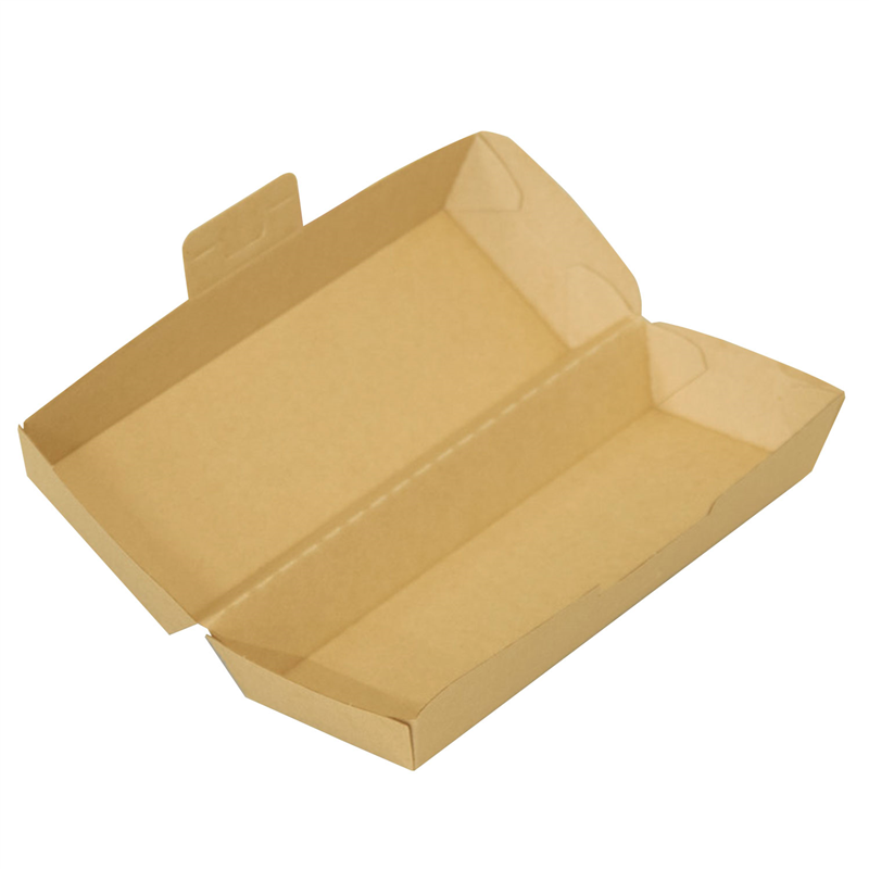 テイクアウト フードボックス 茶 600枚入 間口200×74mm 1セット(ご注文単位1セット)【直送品】