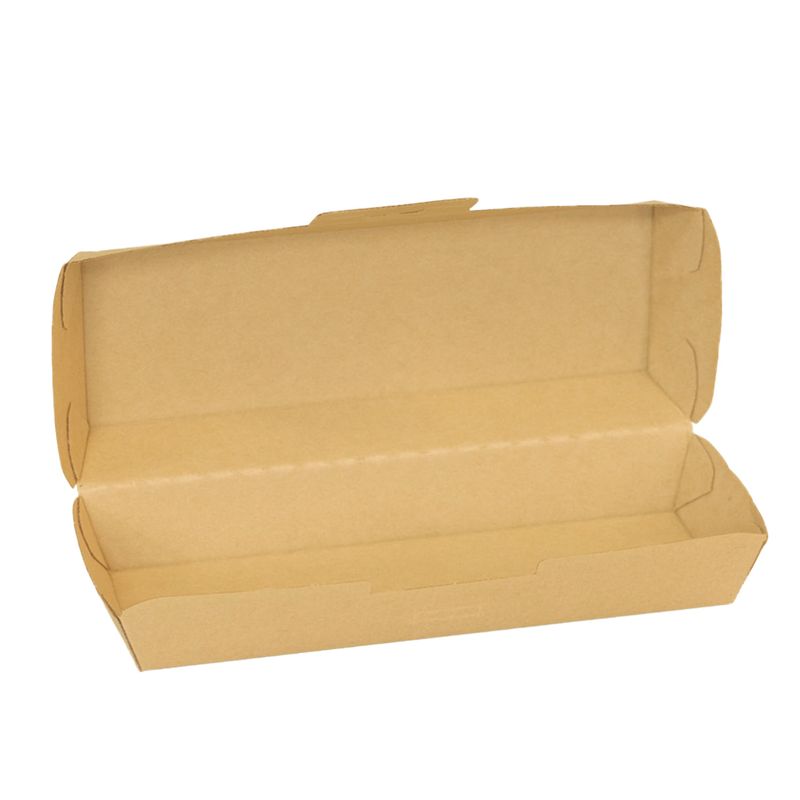 テイクアウト フードボックス 茶 600枚入 間口200×74mm 1セット(ご注文単位1セット)【直送品】