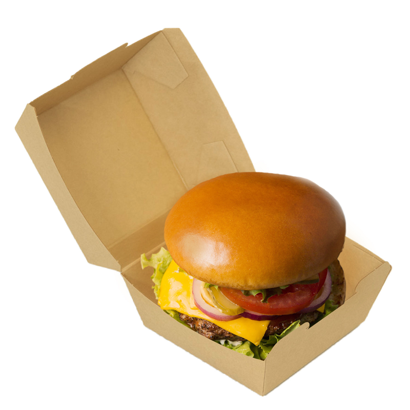 テイクアウト フードボックス 茶 400枚入 間口120×120mm 1セット（ご注文単位1セット）【直送品】