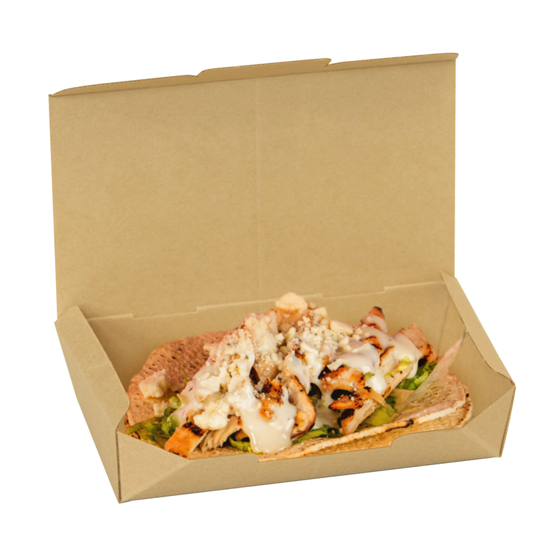 テイクアウト フードボックス 茶 400枚入 間口158×90mm 1セット（ご注文単位1セット）【直送品】