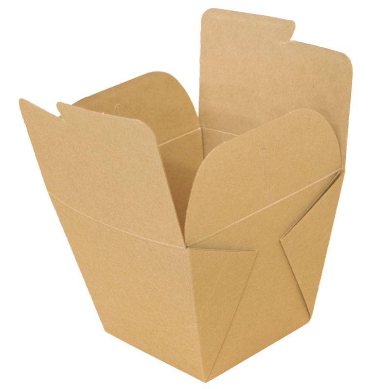 テイクアウト フードボックス 茶 200枚入 間口125×125mm 1セット(ご注文単位1セット)【直送品】