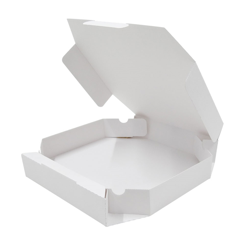 ピザ箱 8インチ用 Sサイズ 白 100枚入 210×210mm 1セット（ご注文単位1セット）【直送品】