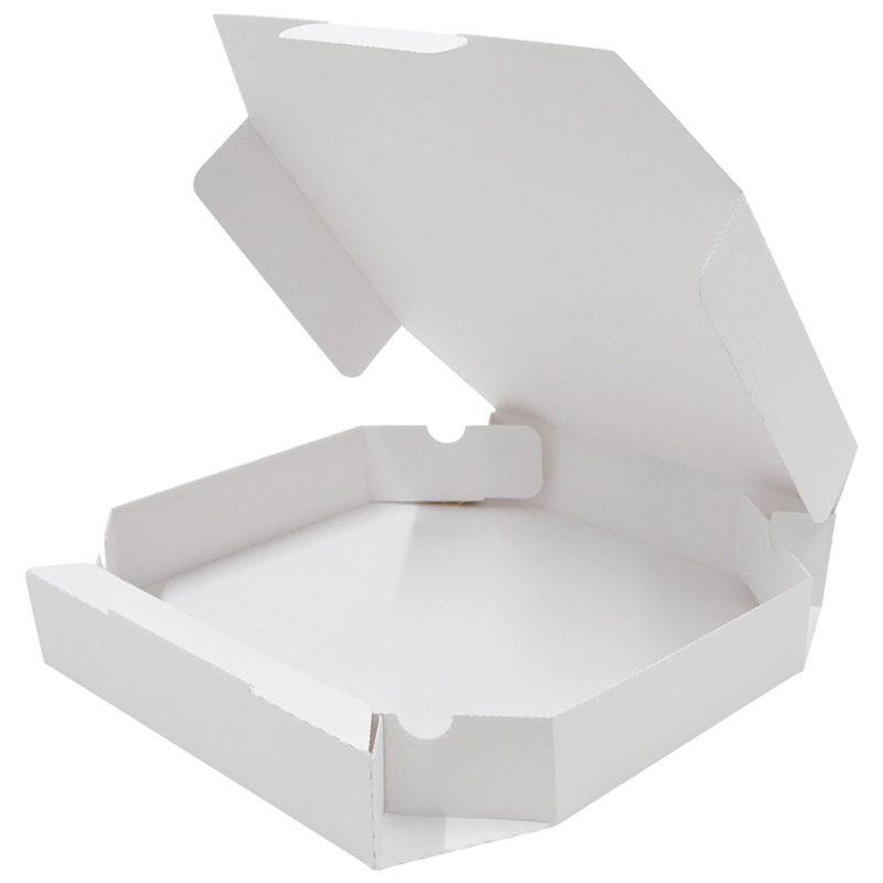 ピザ箱 12インチ用 Lサイズ 白 100枚入 325×325mm 1セット（ご注文単位1セット）【直送品】