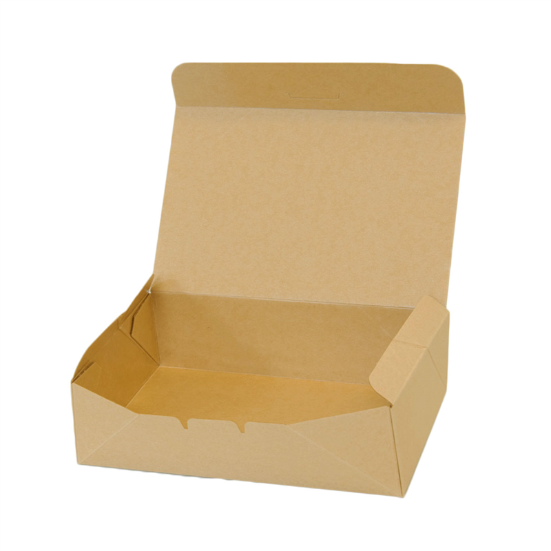 テイクアウト フードボックス 折り畳み可 茶 200枚入 210×140mm 1セット(ご注文単位1セット)【直送品】