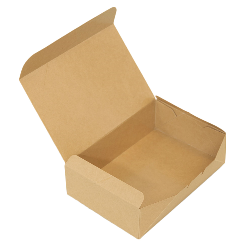 テイクアウト フードボックス 折り畳み可 茶 200枚入 210×140mm 1セット(ご注文単位1セット)【直送品】