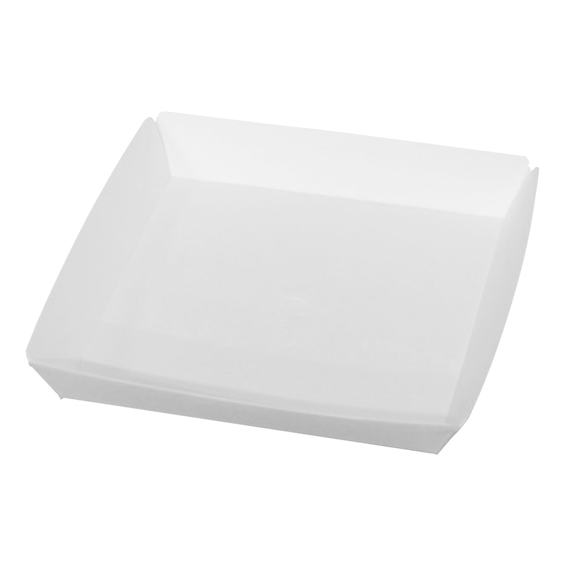 食品用 紙トレー 耐油耐水 白 600枚入 間口146×146mm 1セット（ご注文単位1セット）【直送品】