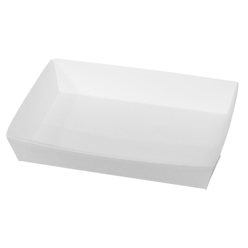 食品用 紙トレー 耐油耐水 白 800枚入 間口191×135mm 1セット（ご注文単位1セット）【直送品】