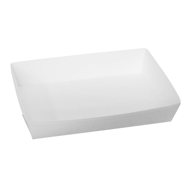 食品用 紙トレー 耐油耐水 白 800枚入 間口191×135mm 1セット（ご注文単位1セット）【直送品】