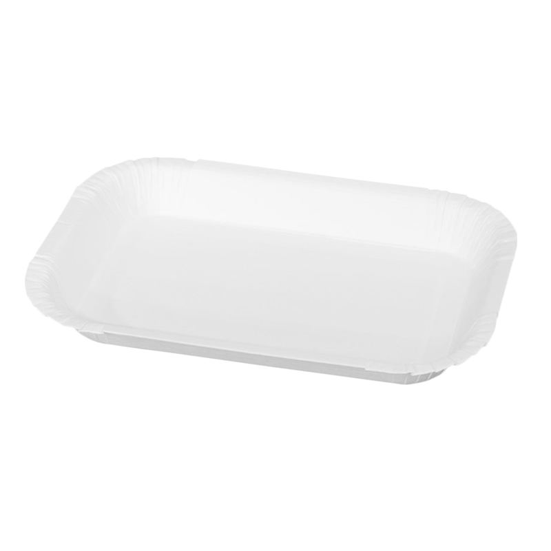 食品用 紙トレー 耐油耐水 白 500枚入 間口238×165mm 1セット（ご注文単位1セット）【直送品】
