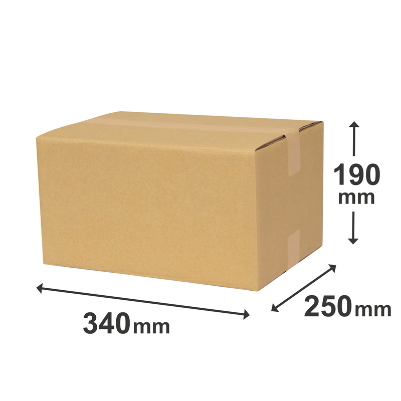 底面A4 80サイズ ダンボール 20枚入 34×25×19cm 1セット（ご注文単位1セット）【直送品】