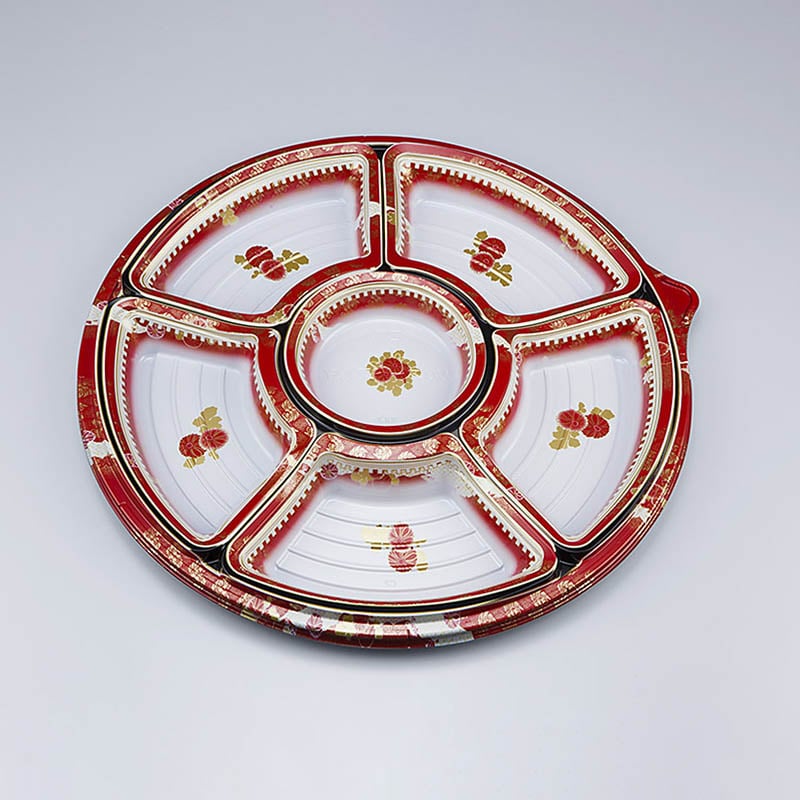 シーピー化成 オードブル容器 NUオードブル 本体 37 英華赤 10枚/袋(ご注文単位1袋)【直送品】