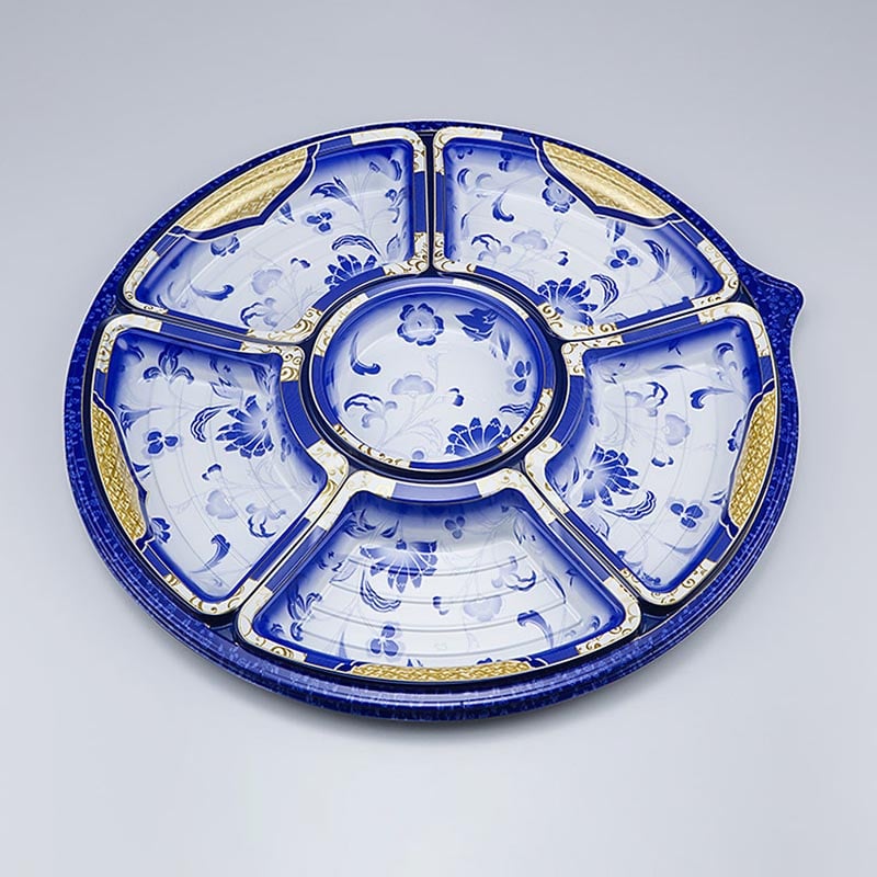 シーピー化成 オードブル容器 NUオードブル 本体 38 カトレア青 10枚/袋（ご注文単位1袋）【直送品】