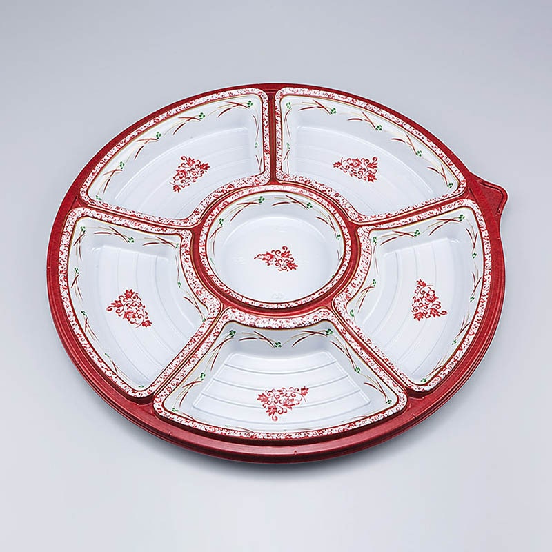 シーピー化成 オードブル容器 NUオードブル 本体 38 赤伊万里 10枚/袋(ご注文単位1袋)【直送品】