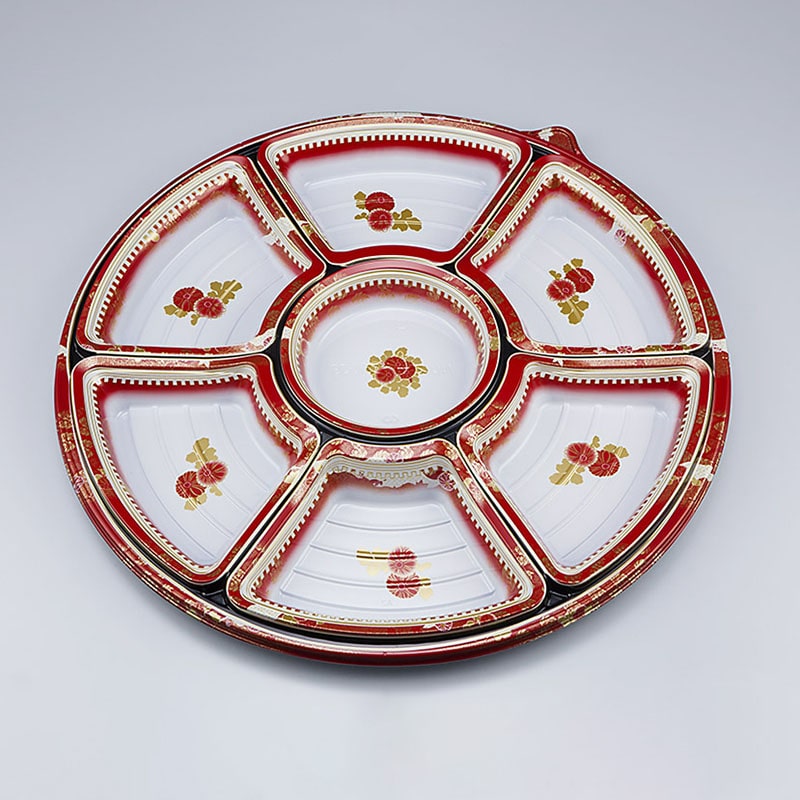 シーピー化成 オードブル容器 NUオードブル 本体 39 英華赤 10枚/袋（ご注文単位1袋）【直送品】