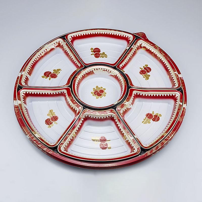 シーピー化成 オードブル容器 NUオードブル 本体 40 英華赤 10枚/袋（ご注文単位1袋）【直送品】