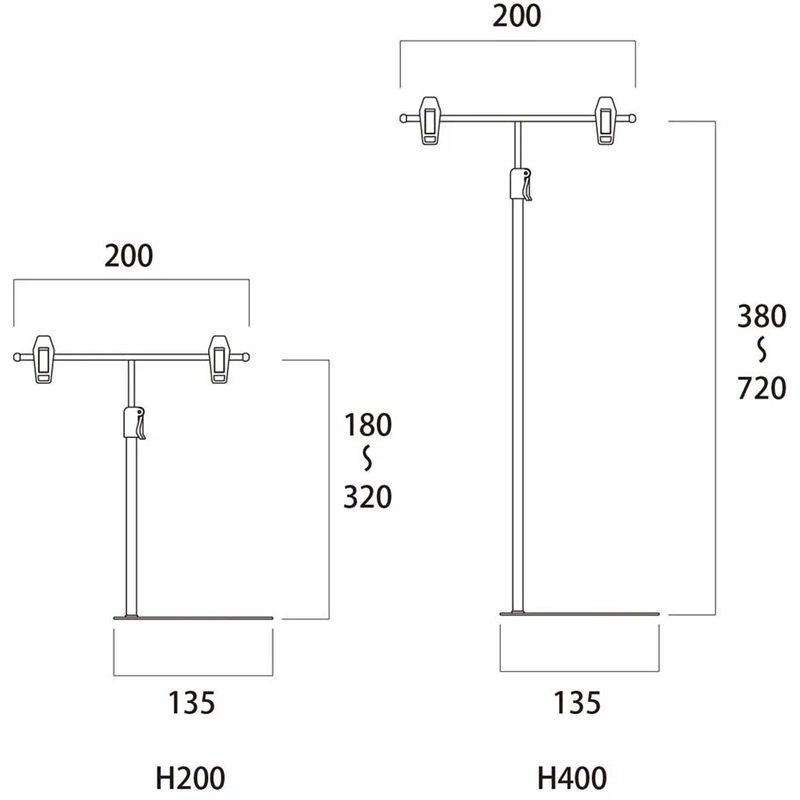 POPスタンド H400 ホワイト コーナー 1本(ご注文単位1本)【直送品】