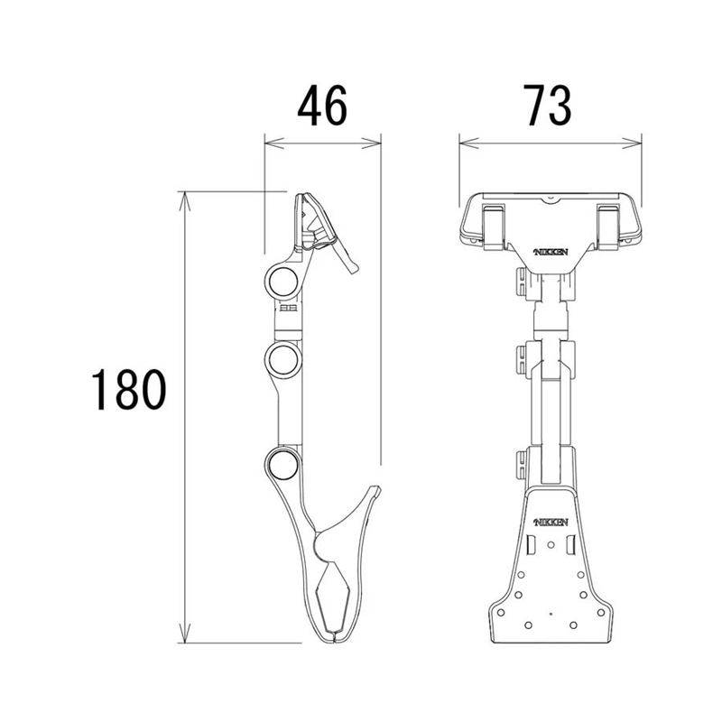 Ｇバインドボタンロック Ｌ180 ブラック 1本（ご注文単位1本）【直送品】