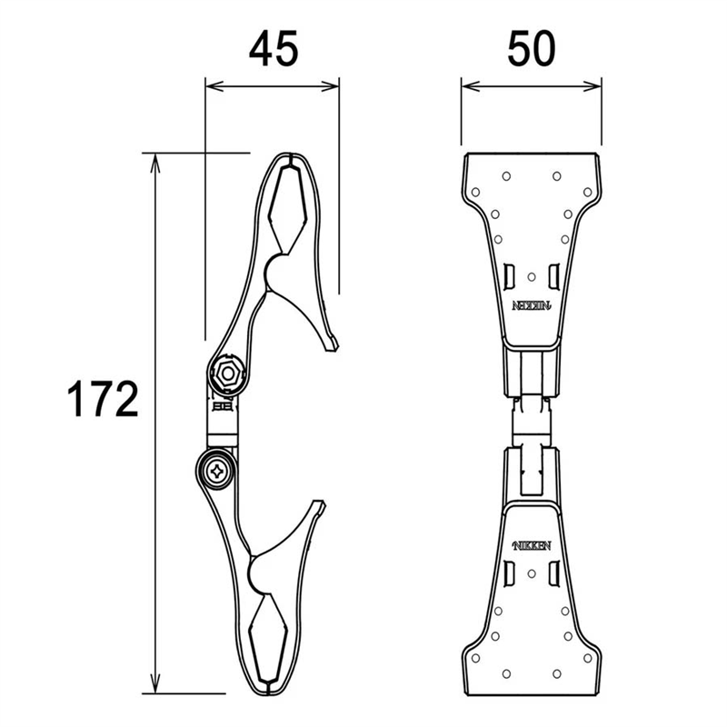 Ｇツインクリップ フリー式 クリア 1本（ご注文単位1本）【直送品】