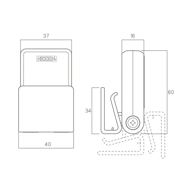 パネルラック ＬＯＣ－2 ダークグレー 1個（ご注文単位2個）【直送品】