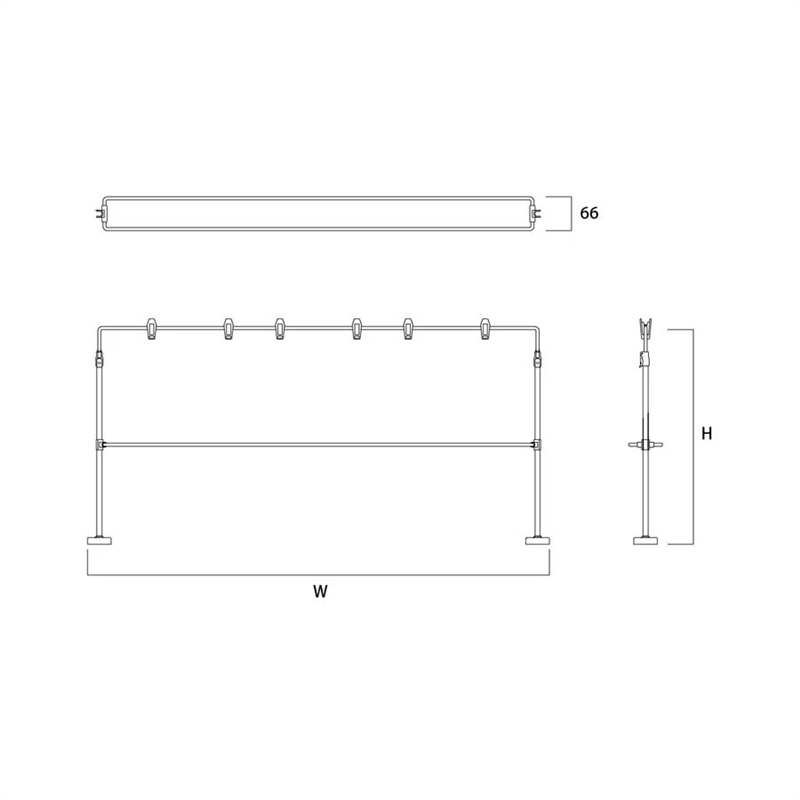平冷ケース用ＰＯＰバ－Ｗ900×Ｈ450 シルバー 1本（ご注文単位1本）【直送品】