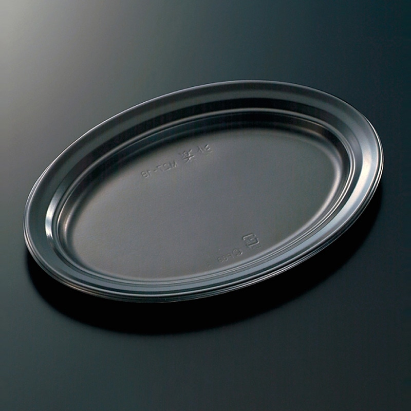 >中央化学 軽食容器 CT沙楽 M27-18 BK 身 50枚/袋(ご注文単位4袋)【直送品】