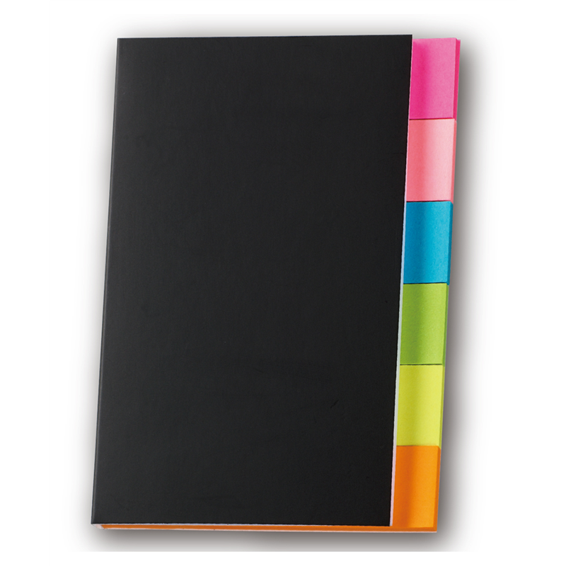 6+1付箋セット ブラック 1個（ご注文単位10個）【直送品】